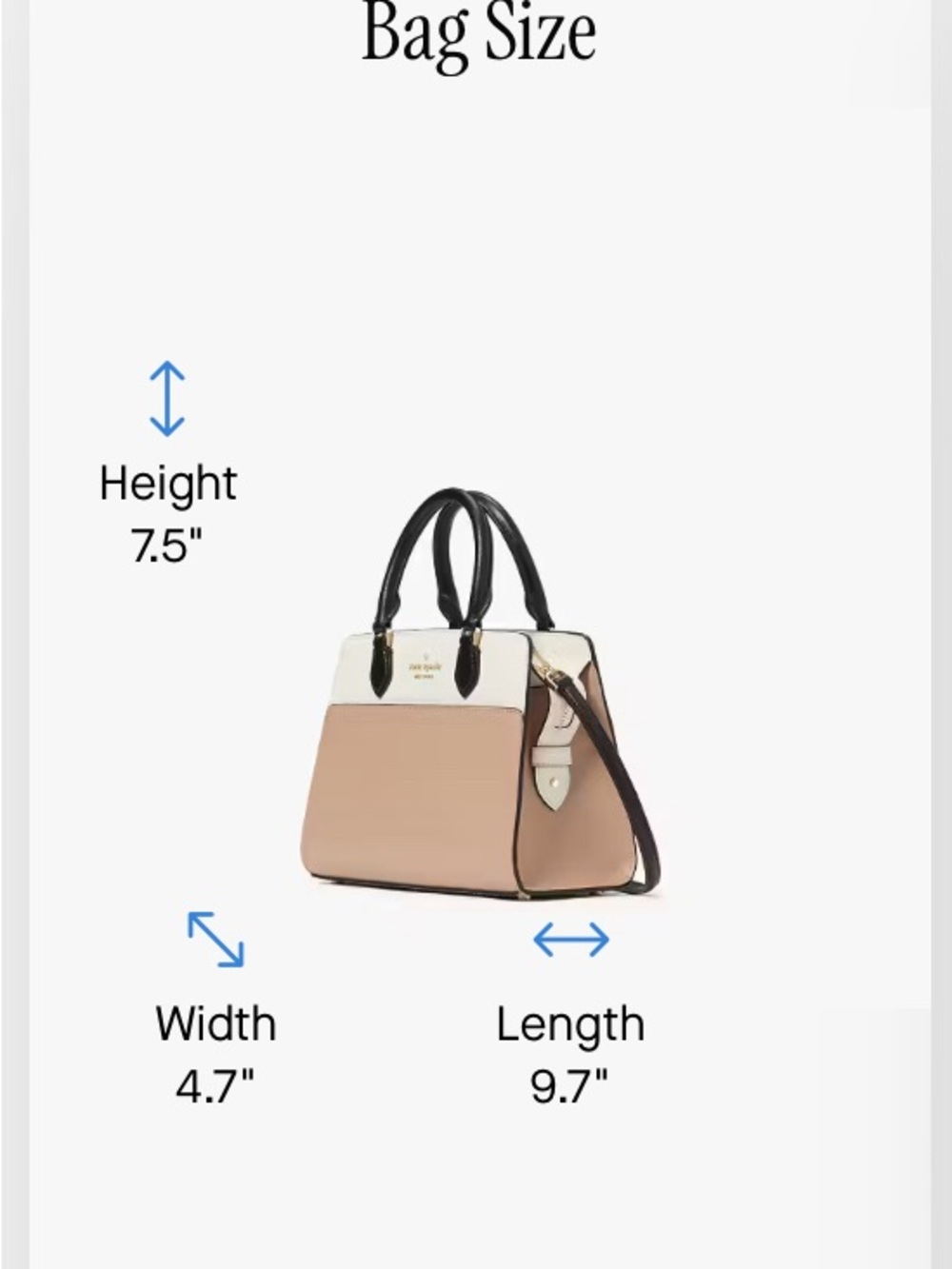 kate spade Two-Tone Cream & Beige Satchel with Black Handles - Picture 2 of 8